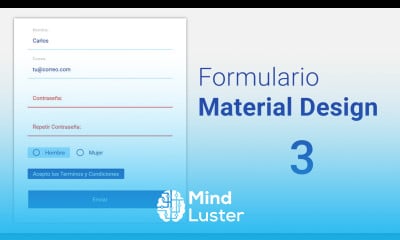 Taller Como hacer un Formulario estilo Material Design 3 Labels Radio Button y Checkbox