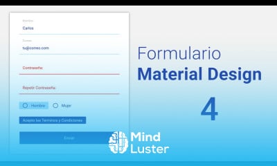 Taller Como hacer un Formulario estilo Material Design 4 Boton Submit