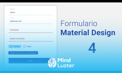 Learn Taller Como hacer un Formulario estilo Material Design 4 Boton ...