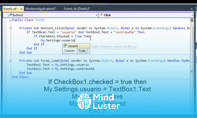 Sistema de Login que recuerda tus datos al cerrar Visual Basic NET