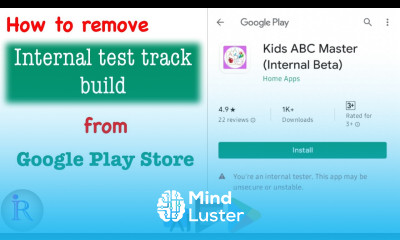 How to remove Internal test track build from Google Play Store