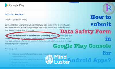 How to fill and submit Data Safety Form in Google Play console for Android applications