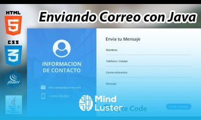 Cómo enviar correos con Java Formulario de Contacto HTML5 CSS3 AJAX JQuery y JavaWeb