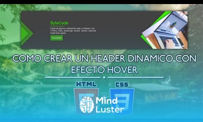 Como Crear un Header Dinámico con Efecto Hover CSS· y HTML5 2K Suscriptores