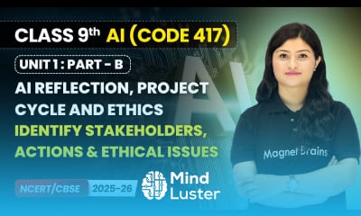 Identify Stakeholders Actions Ethical Issues Class 9 AI Unit 1 CODE 417 Part B CBSE 2025