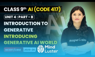 Introducing Generative AI World Introduction to Generative Class 9 AI Unit 4 CODE 417 Part B