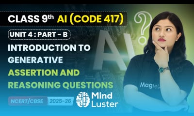 Introduction to Generative Assetion Reasoning Questions Class 9 AI Unit 4 CODE 417 Part B