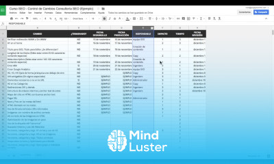 Curso SEO Archivo para control de cambios en campañas SEO
