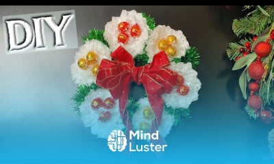 How to Make a Christmas Wreath Out of Paper and Chocolates Homemade Christmas Decoration Idea