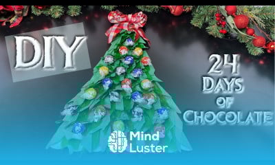 How to Make a Christmas Tree Out of Paper and Candies Lindor Chocolate Advent Calendar