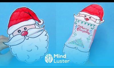 Craft ideas DIY paper santa claus Moving paper toys