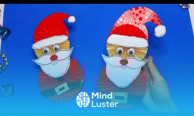 Craft ideas DIY paper santa claus Moving paper toys DIY christmas