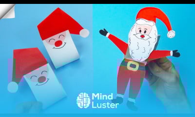 6 DIY paper Santa claus Christmas paper crafts 2023