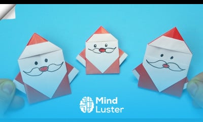 Paper Santa Claus Christmas crafts origami santa claus