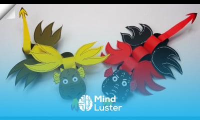 Paper DRAGON Christmas paper crafts 2024