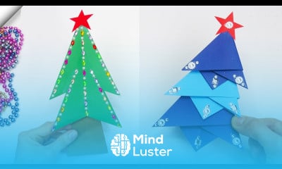 3 diy easy ways to make paper Christmas trees