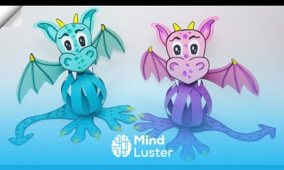 3D paper DRAGON Moving paper toys