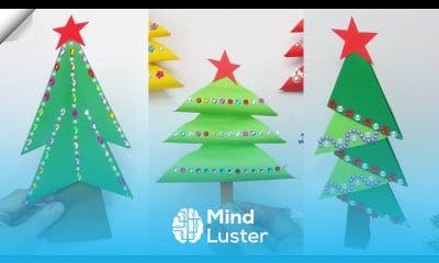 6 diy easy ways to make paper Christmas trees