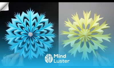 3 diy easy way 3D paper snowflake