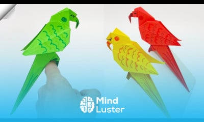 Origami paper PARROT Easy paper birds