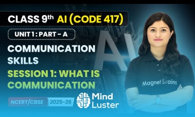 Session 1 What is Communication Communication Skills Class 9th AI Unit 1 CODE 417 Part A