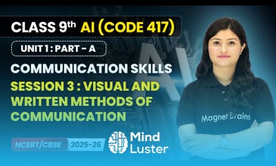 Session 3 Visual and Written Methods of Communication Class 9 AI Unit 1 CODE 417 CBSE 2025