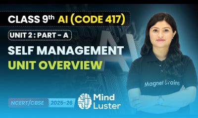 Self Management Unit Overview Class 9th AI Unit 2 CODE 417 Part A CBSE 2025 26