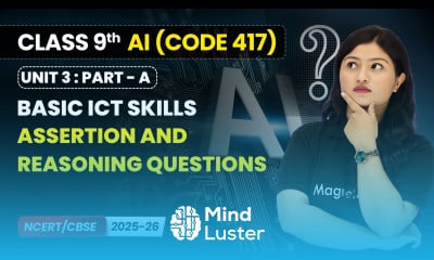 Assertion and Reasoning Questions Basic ICT Skills Class 9 AI Unit 3 CODE 417 Part A CBSE