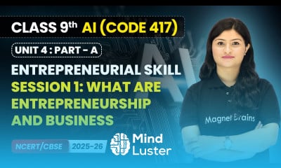 Session 1 What are Entrepreneurship and Business Entrepreneurial Skill Class 9 AI Unit 4