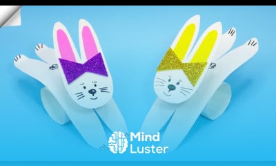 Cute paper rabbit Christmas paper crafts 2023