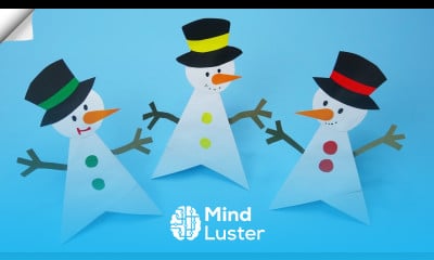Paper snowman Christmas paper crafts 2023