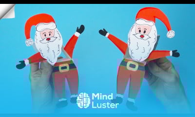 Moving Paper santa claus Christmas paper crafts 2023