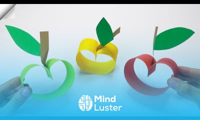 3d paper APPLE Easy paper crafts ideas