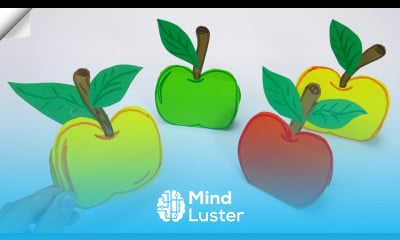 3d paper apple Easy paper crafts Moving paper toys