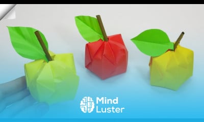 3d paper apple Easy paper crafts