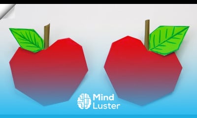 3d paper apple Easy origami apple