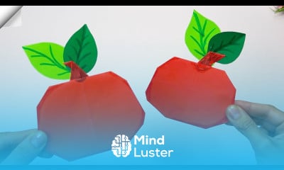 Easy origami apple 3d paper apple