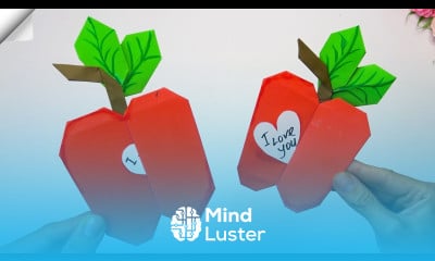 3d paper apple Easy origami apple