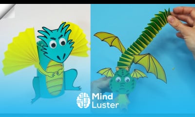6 DIY easy way 3D paper DRAGON