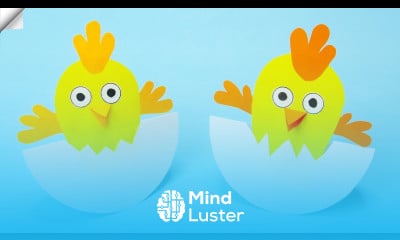 How to Make a Paper Chick Easter paper Crafts Easy paper crafts