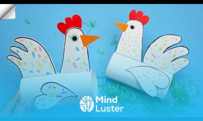 How to Make a Paper Chicken Easter paper Crafts Easy paper crafts