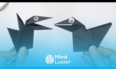 Talking crow Moving paper crow Origami paper toy antistress