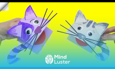 DIY moving paper toys Puppet cat How to make paper cat