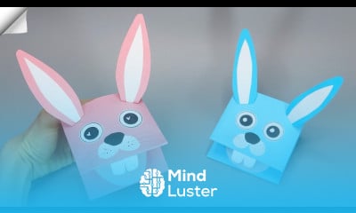 How to Make a Paper rabbit Puppet Paper RABBIT Paper Crafts easy