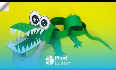 Moving paper toys How to Make a Crocodile Paper Easy paper crafts