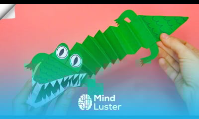 How to Make a Crocodile Paper moving paper toys paper crafts easy
