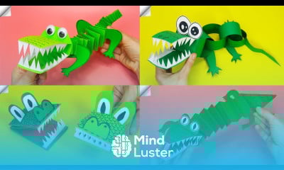 4 Moving paper toys How to make paper crocodile