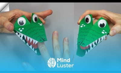 Carefully Paper crocodile will bite