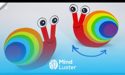 Rainbow paper snail Moving paper TOYS Easy paper crafts