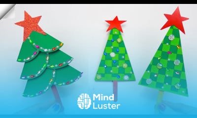 4 easy way of making christmas tree Christmas tree paper crafts 2022